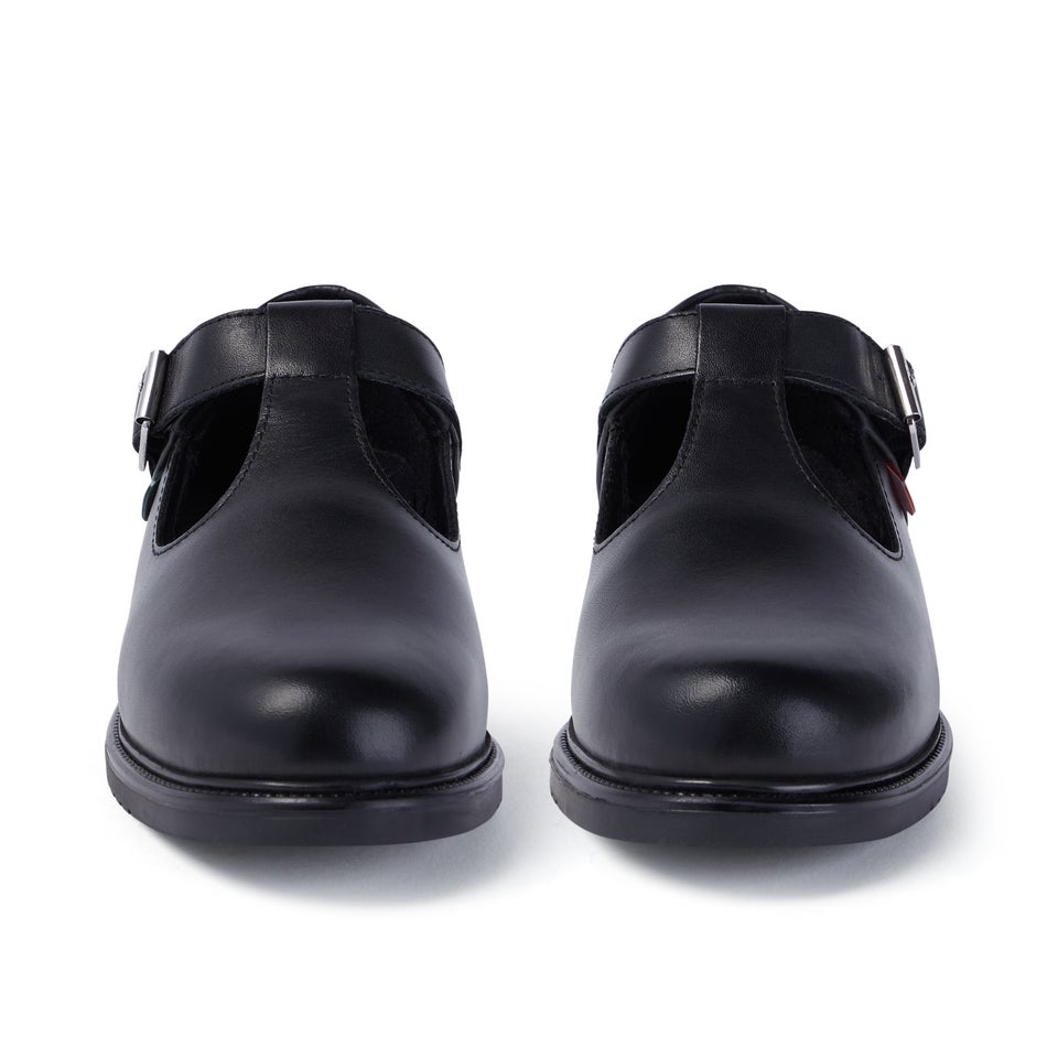 Youth Womens Lach T-Bar Leather Black