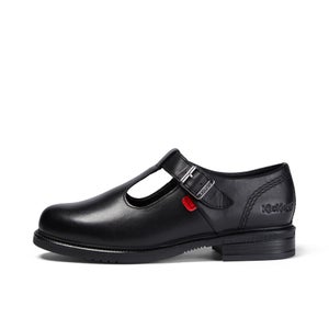 KICKERS LACH T-BAR LTHR YF BLACK - 3.