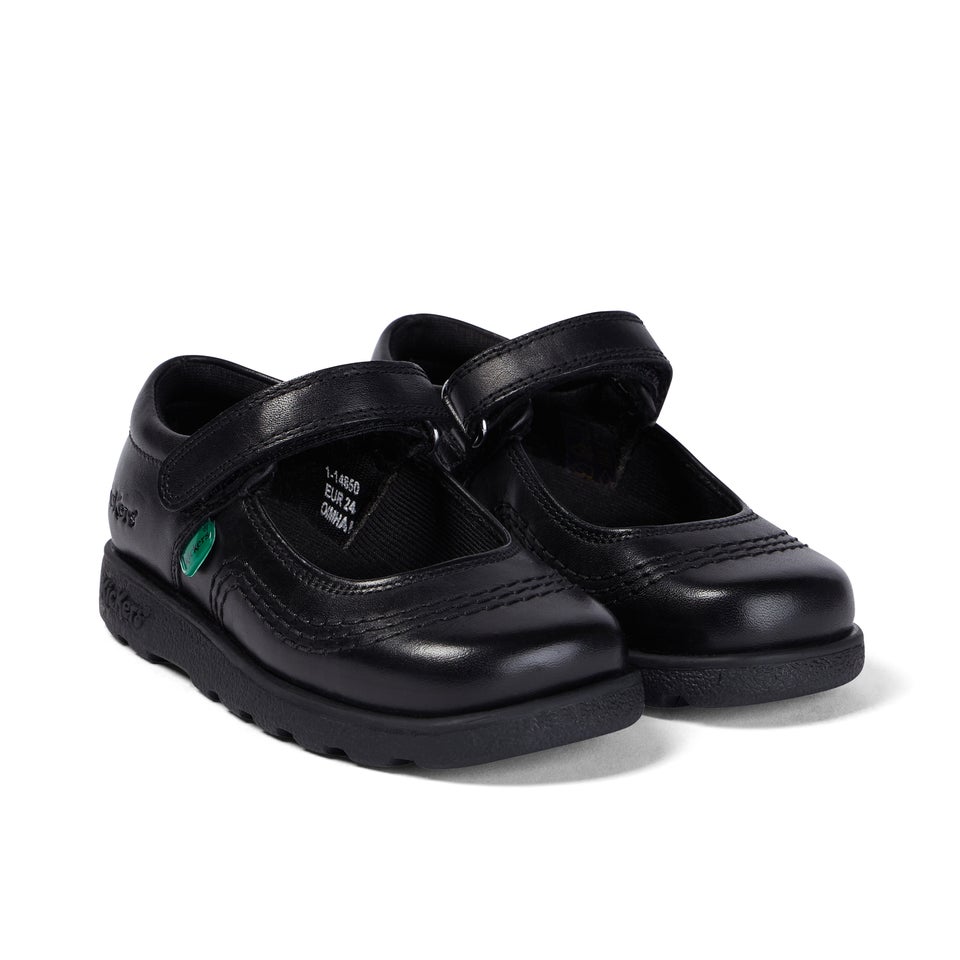 Infant Girls Fragma Pop Leather Black