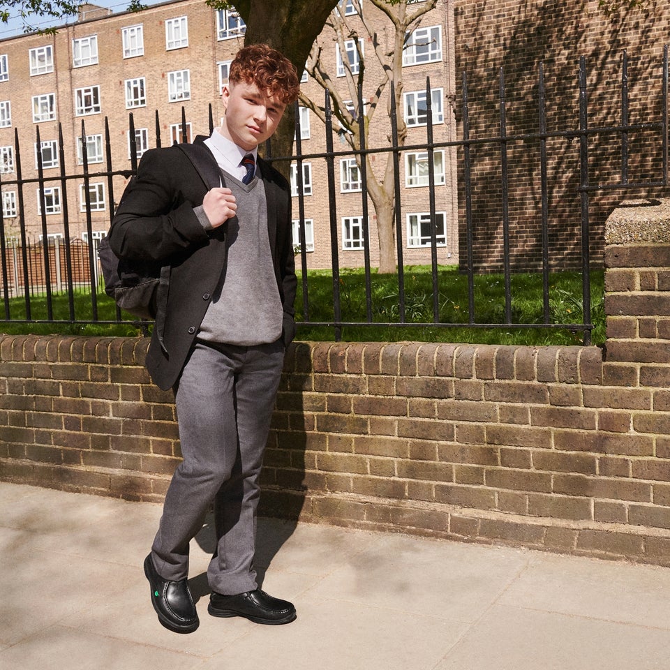 Youth Mens Fragma Lace Leather Black