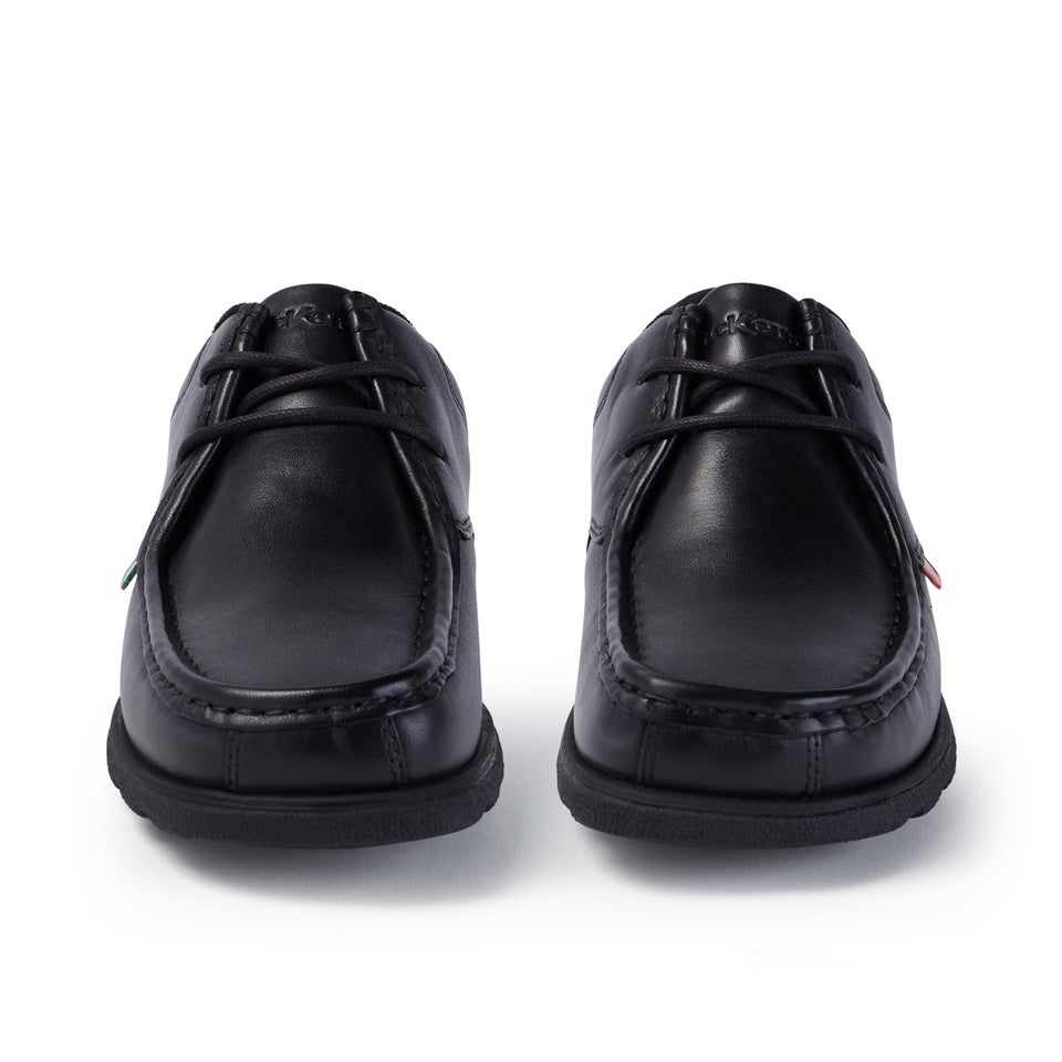 Youth Mens Fragma Lace Leather Black