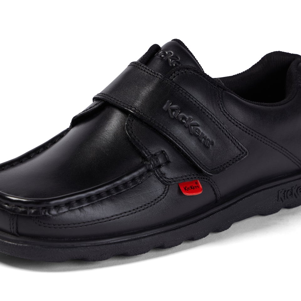 Youth Mens Fragma Strap Leather Black