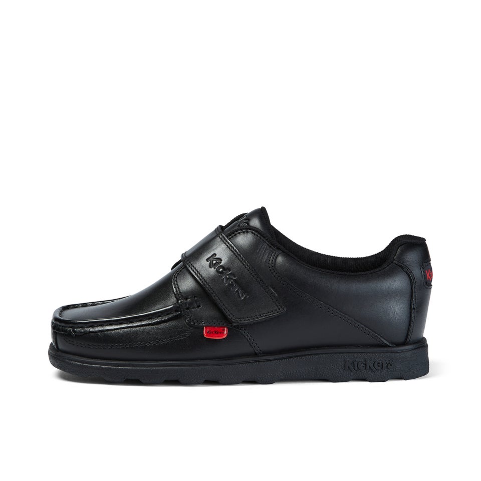 Youth Mens Fragma Strap Leather Black