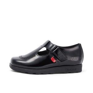 Junior Girls Fragma T-Bar Patent Leather Black