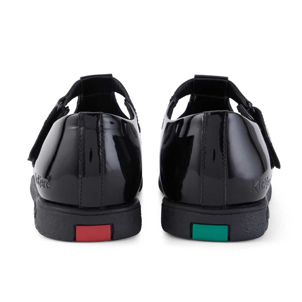 Youth Womens Fragma T-Bar Patent Leather Black