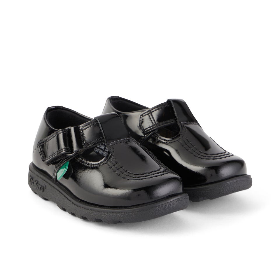 Infant Girls Fragma T-Bar Patent Leather Black