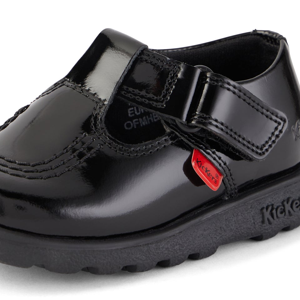 Infant Girls Fragma T-Bar Patent Leather Black
