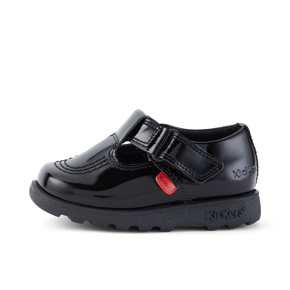 Infant Girls Fragma T-Bar Patent Leather Black