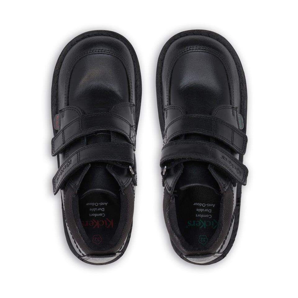 Junior Boys Kick Hi Scuff Leather Black