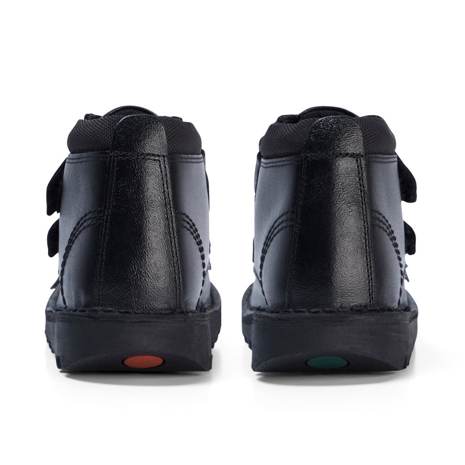 Junior Boys Kick Hi Scuff Leather Black
