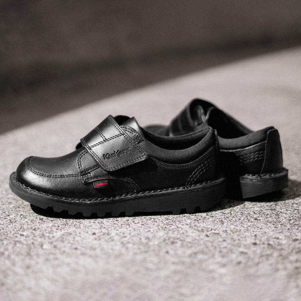 Junior Boys Kick Lo Scuff Leather Black