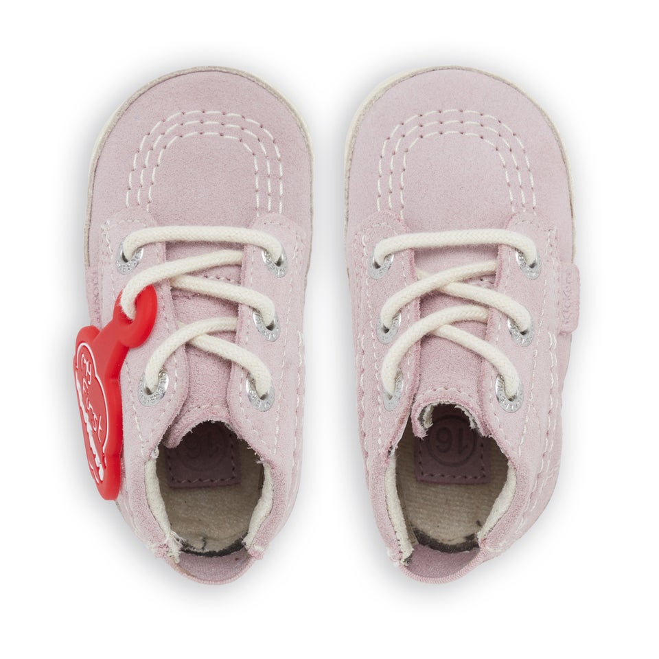 Babies Kick Hi Crib Suede Pink