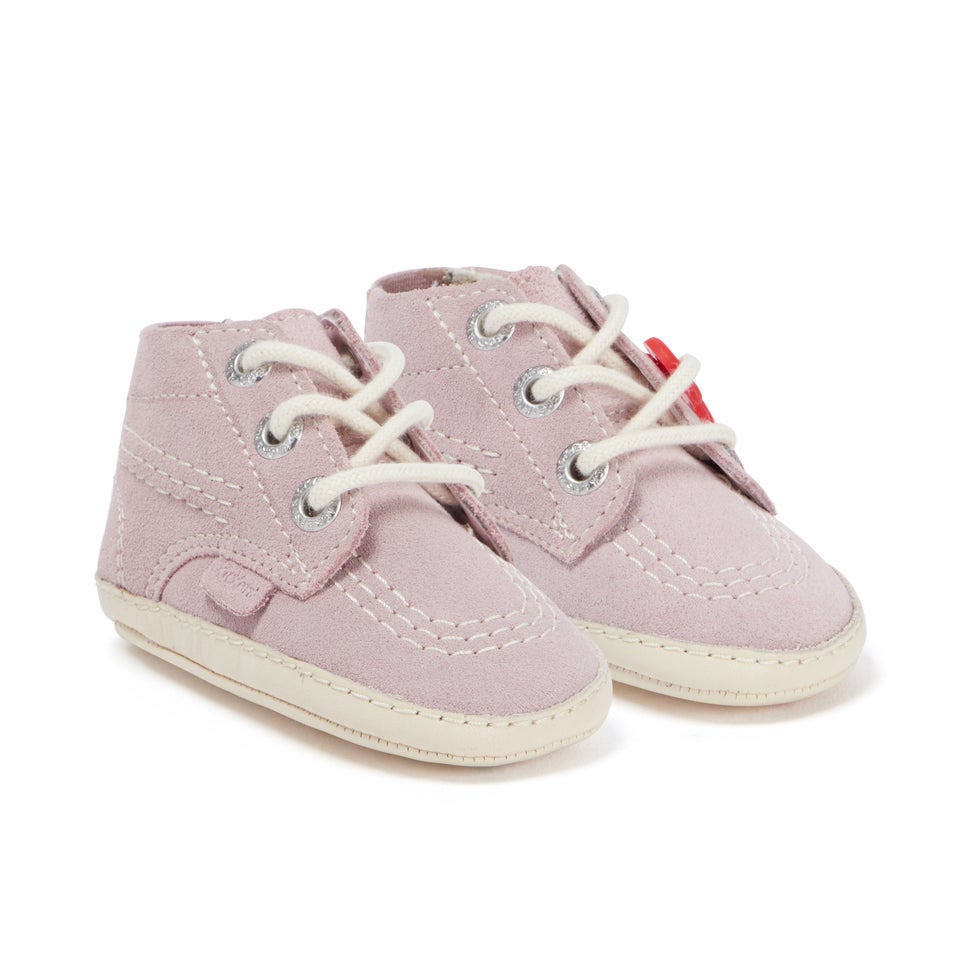 Babies Kick Hi Crib Suede Pink