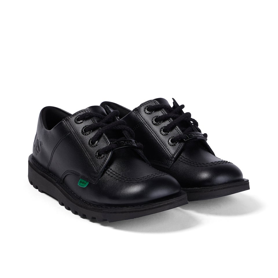 Youth Mens Kick Lo Luxx Leather Black