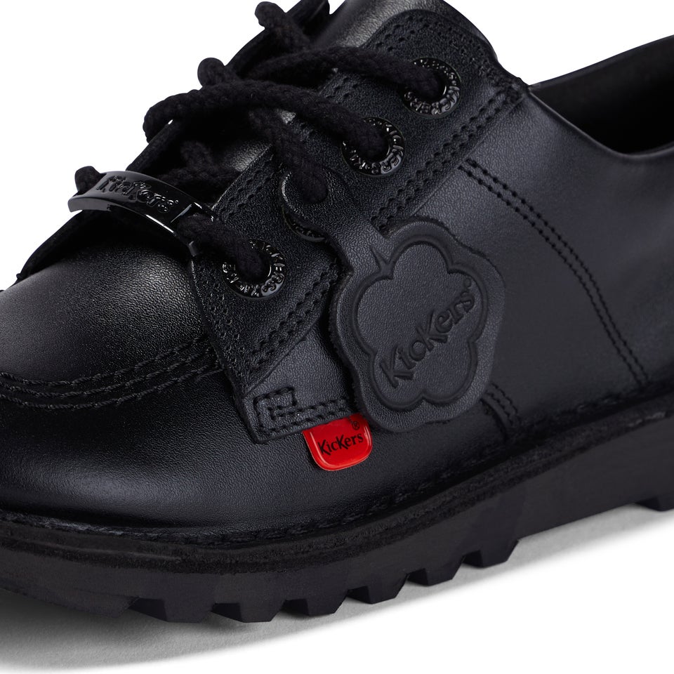 Youth Mens Kick Lo Luxx Leather Black