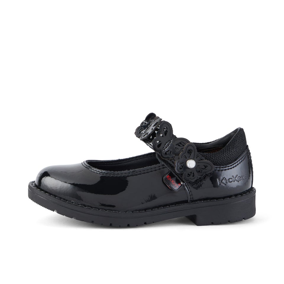 Infant Girls Lachly Butterfly Mj Patent Leather Black