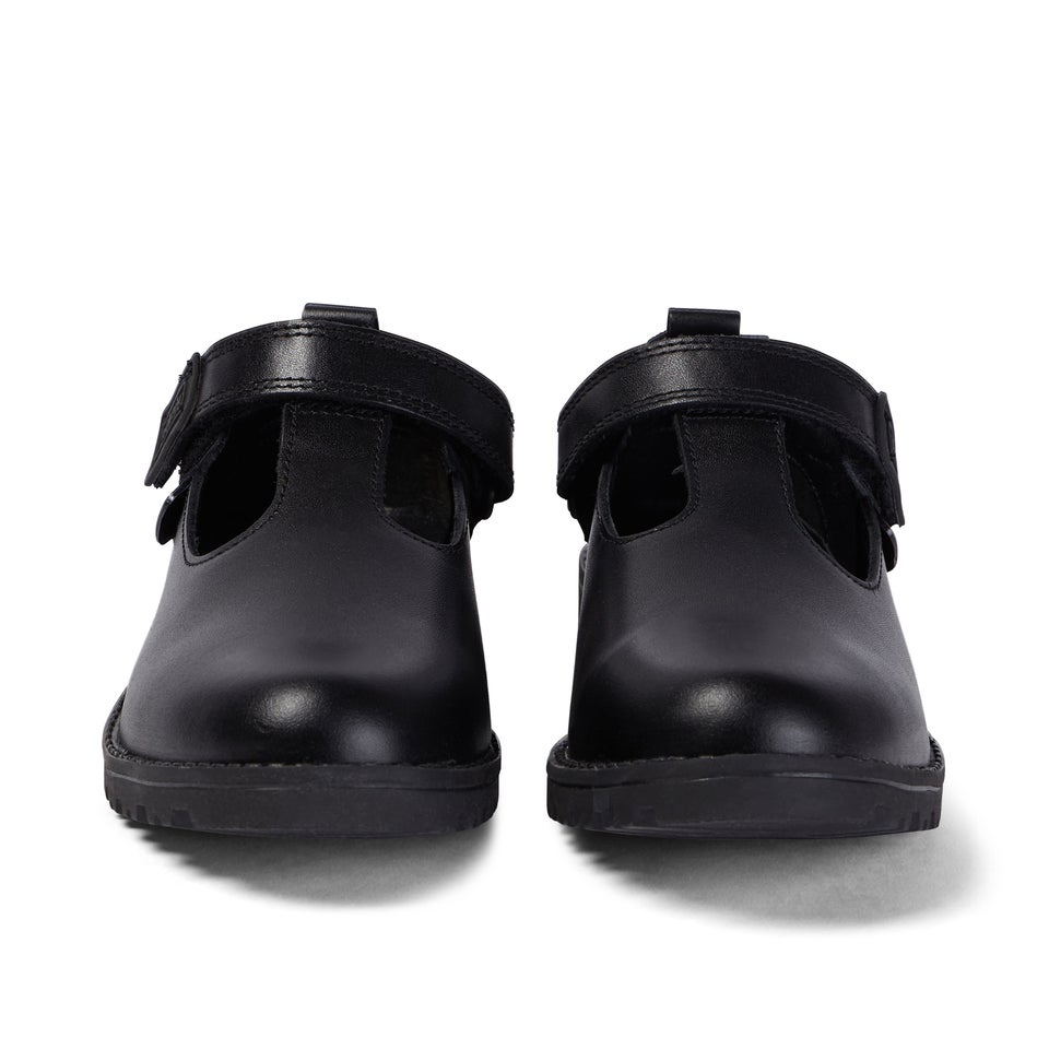 Junior Girls Lachly T-Bar Leather Black