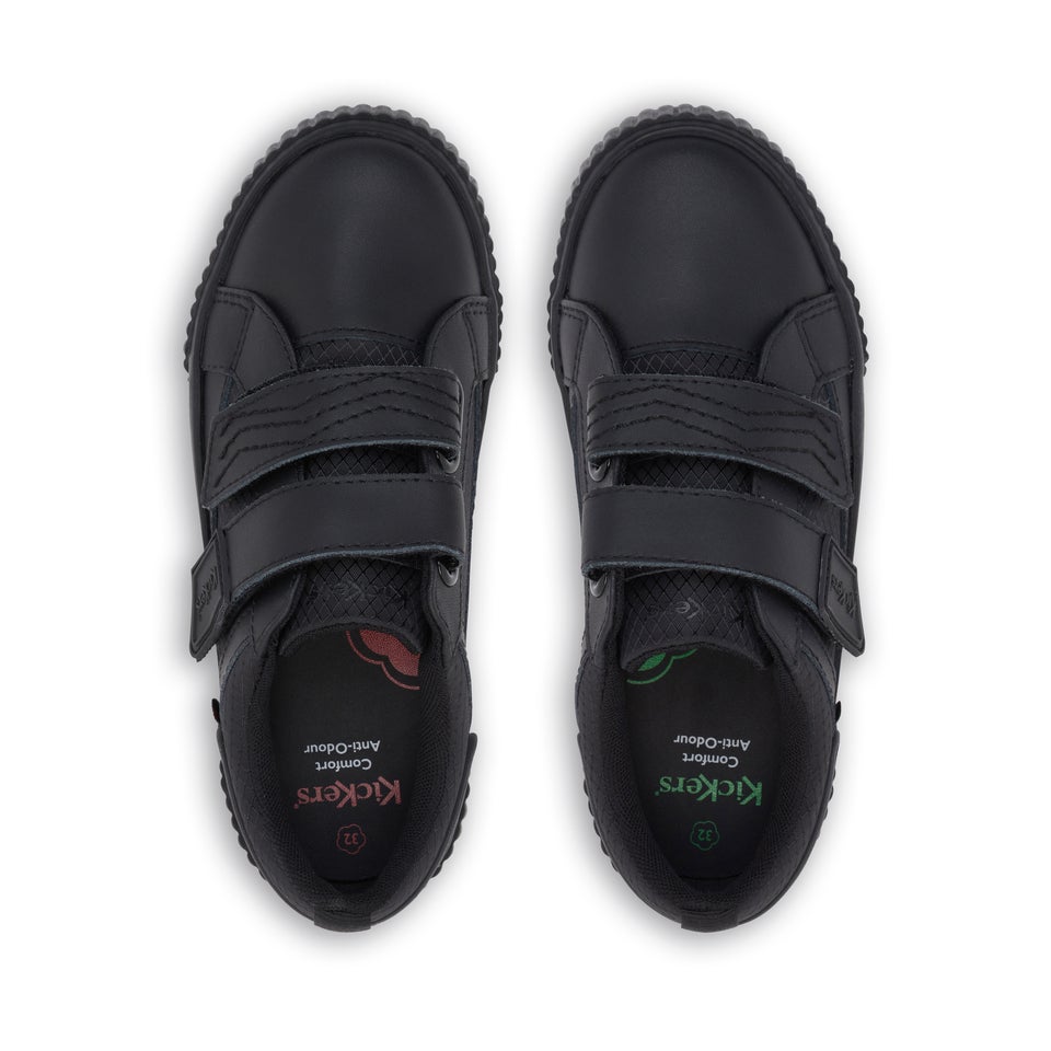 Junior Boys Tovni Twin Flex Leather Black