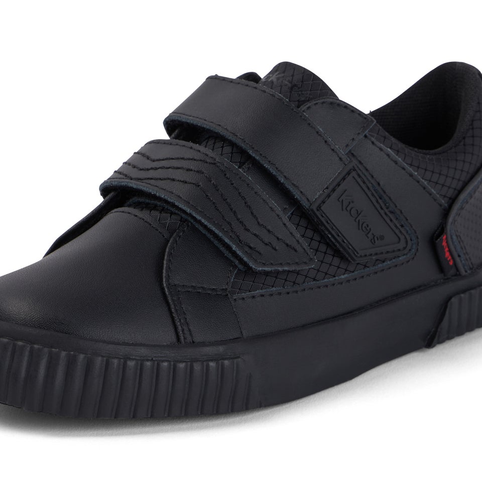 Junior Boys Tovni Twin Flex Leather Black