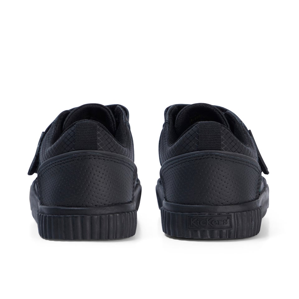 Junior Boys Tovni Twin Flex Leather Black