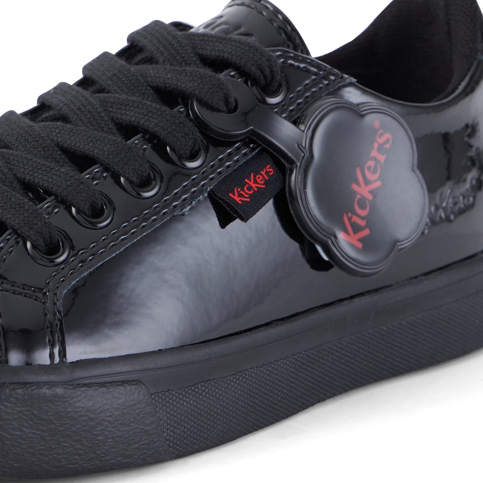 Junior Girls Tovni Lacer Patent Leather Black