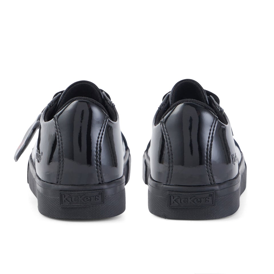 Junior Girls Tovni Lacer Patent Leather Black