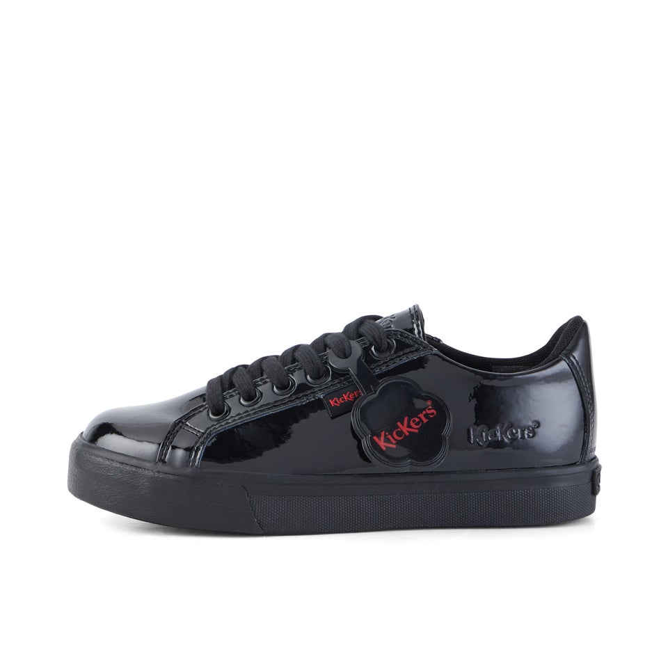 Junior Girls Tovni Lacer Patent Leather Black