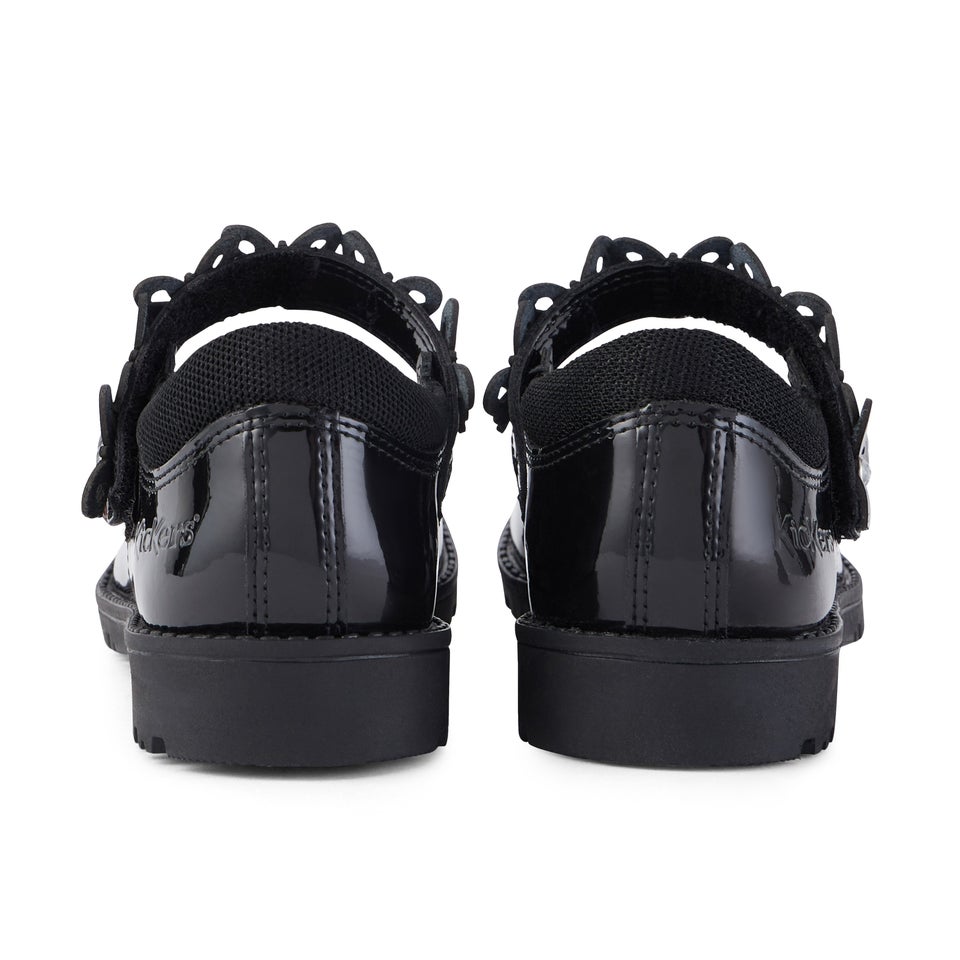 Junior Girls Lachly Butterfly MJ Patent Leather Black