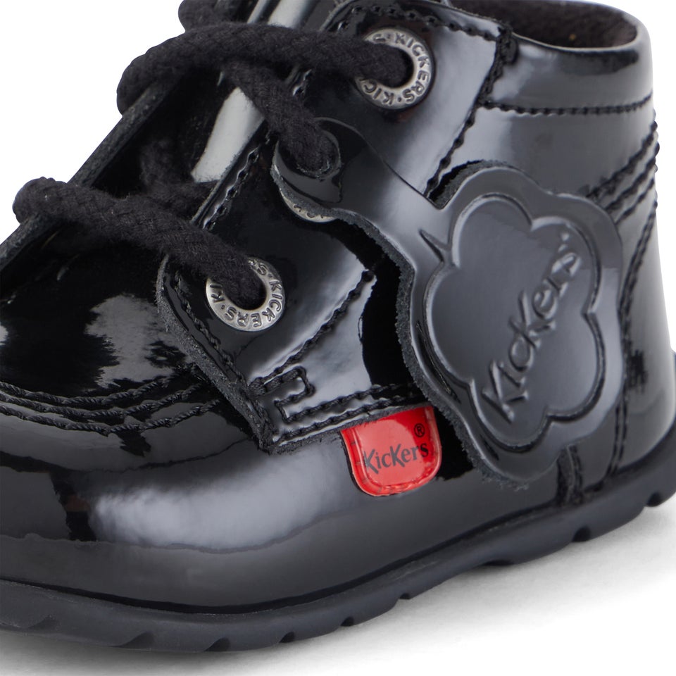Baby Kick Hi B Zip Patent Leather Black
