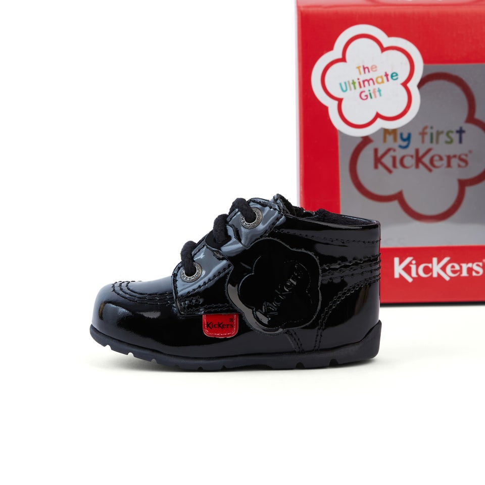 Baby Kick Hi B Zip Patent Leather Black