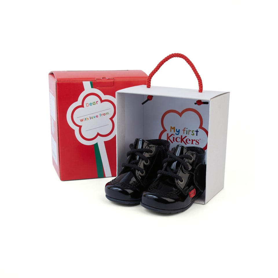 Baby Kick Hi B Zip Patent Leather Black