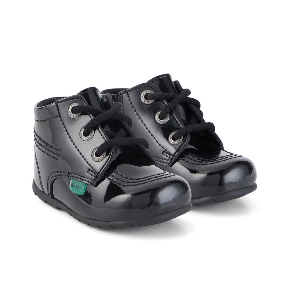 Baby Kick Hi B Zip Patent Leather Black