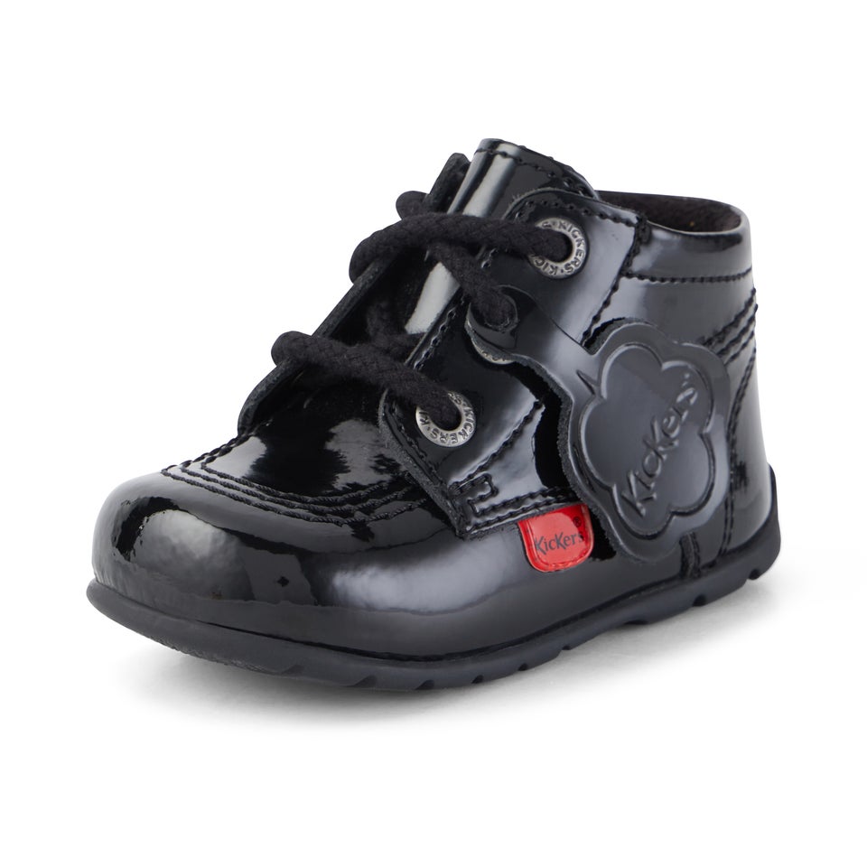 Baby Kick Hi B Zip Patent Leather Black