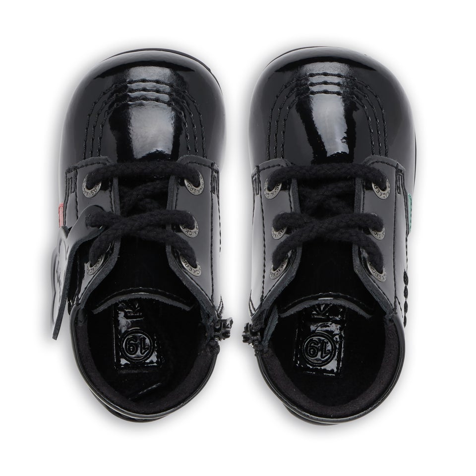 Baby Kick Hi B Zip Patent Leather Black