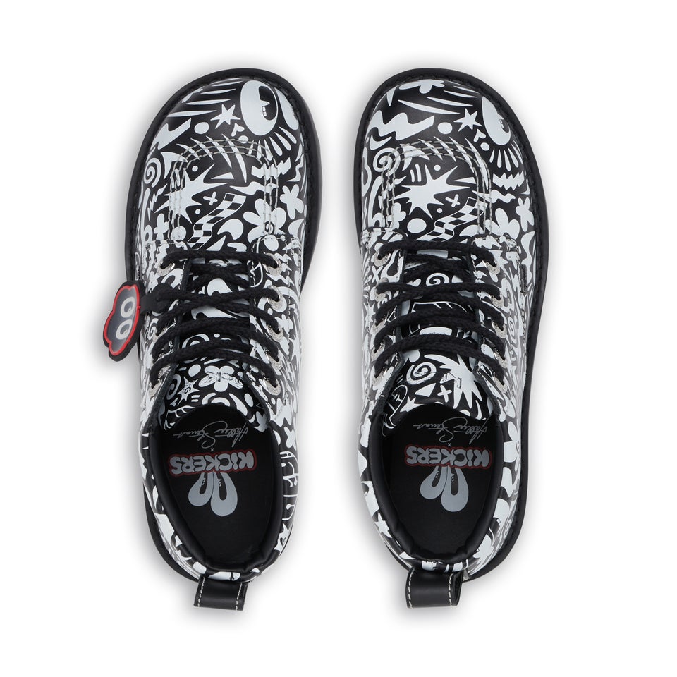 Adult Women's Kizziie Hi X Hattie Stewart Leather Black