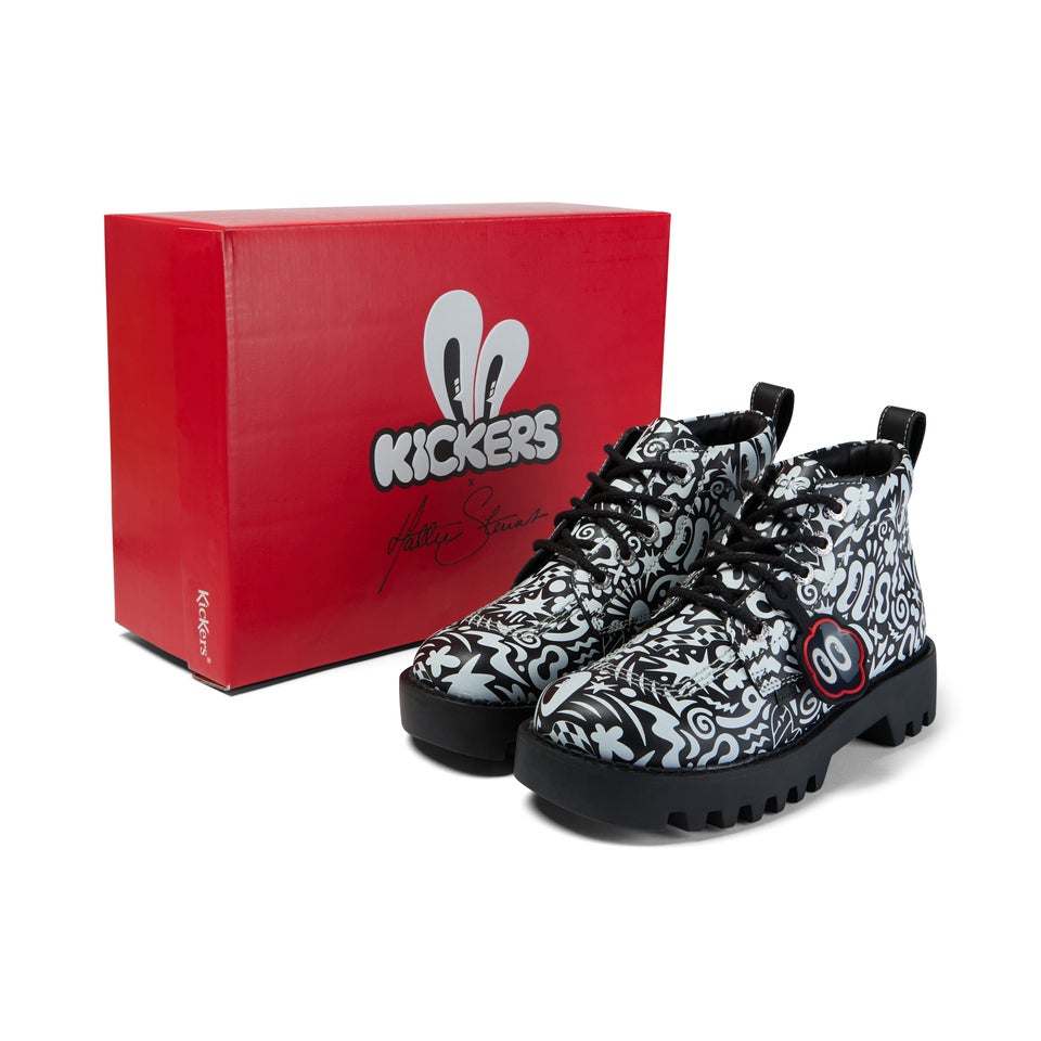 Adult Women's Kizziie Hi X Hattie Stewart Leather Black