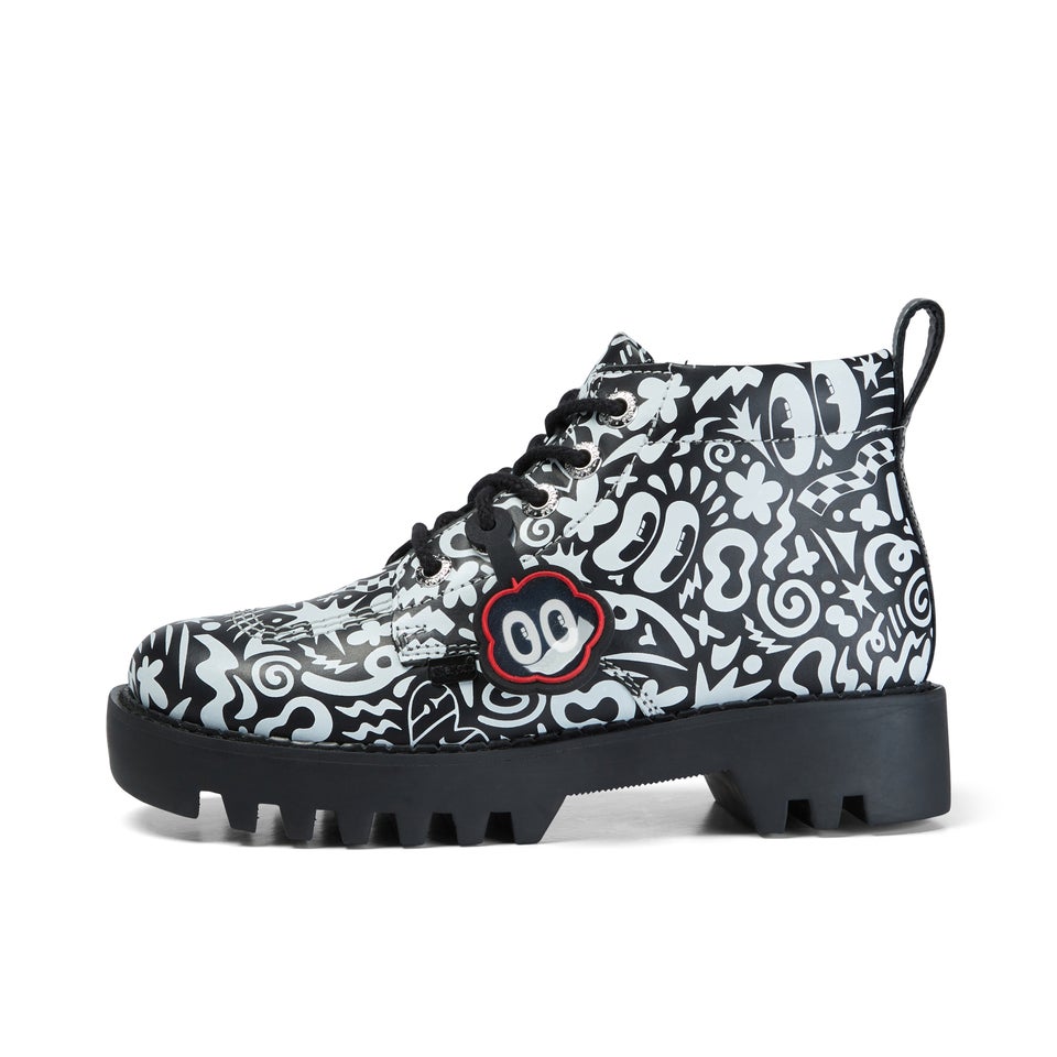 Adult Women's Kizziie Hi X Hattie Stewart Leather Black