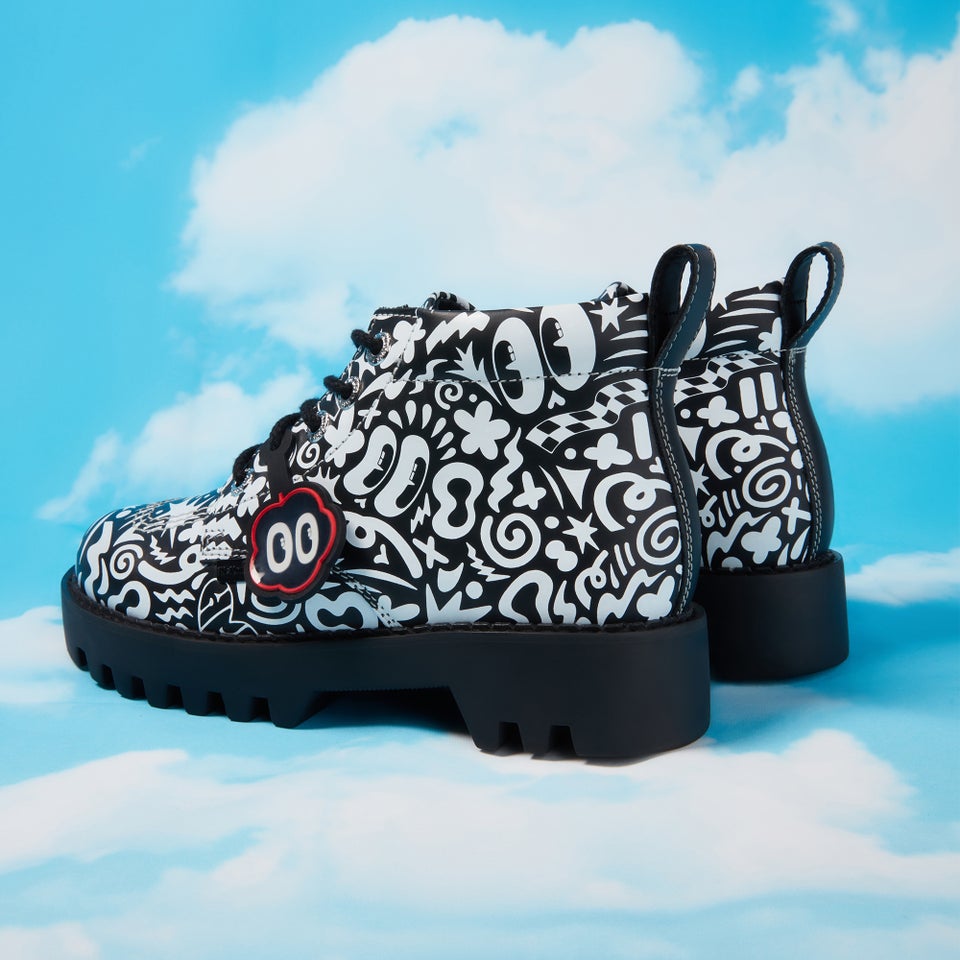 Adult Women's Kizziie Hi X Hattie Stewart Leather Black