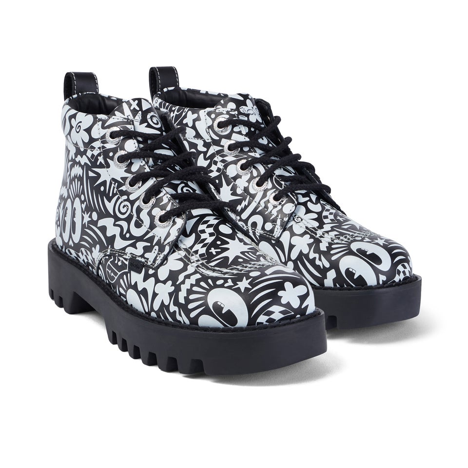 Adult Women's Kizziie Hi X Hattie Stewart Leather Black