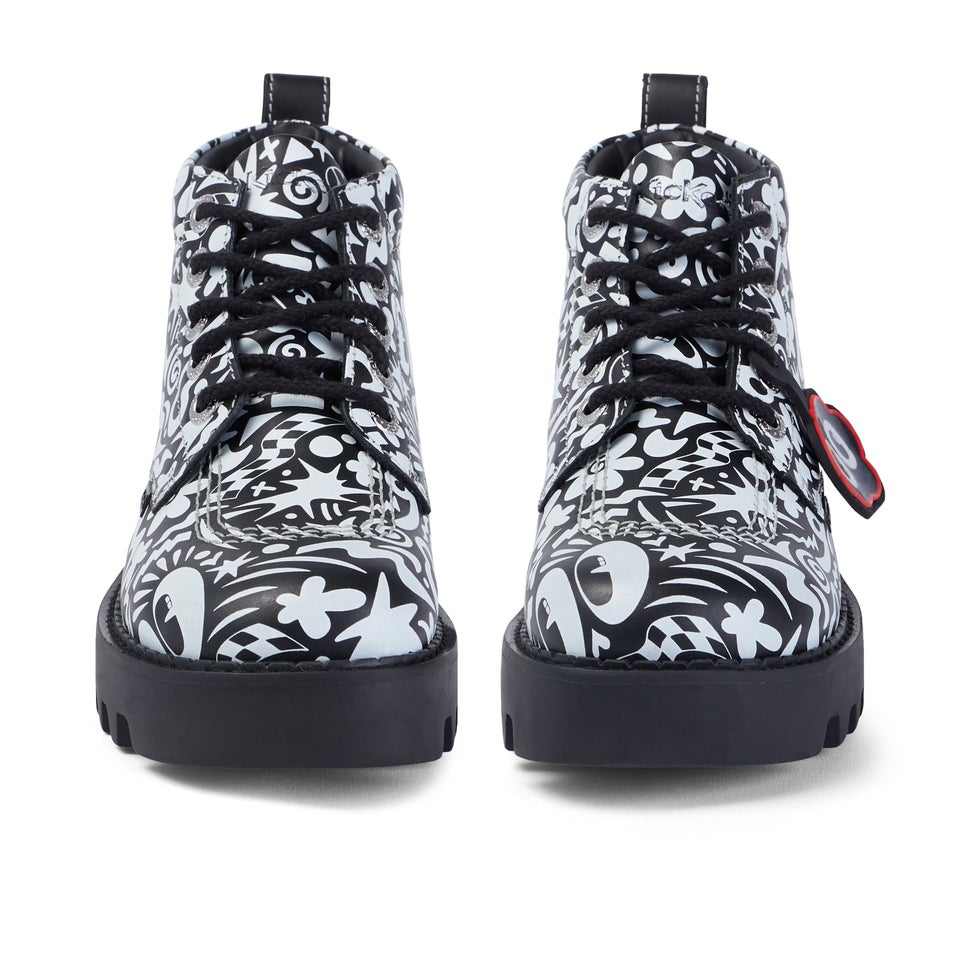 Adult Women's Kizziie Hi X Hattie Stewart Leather Black