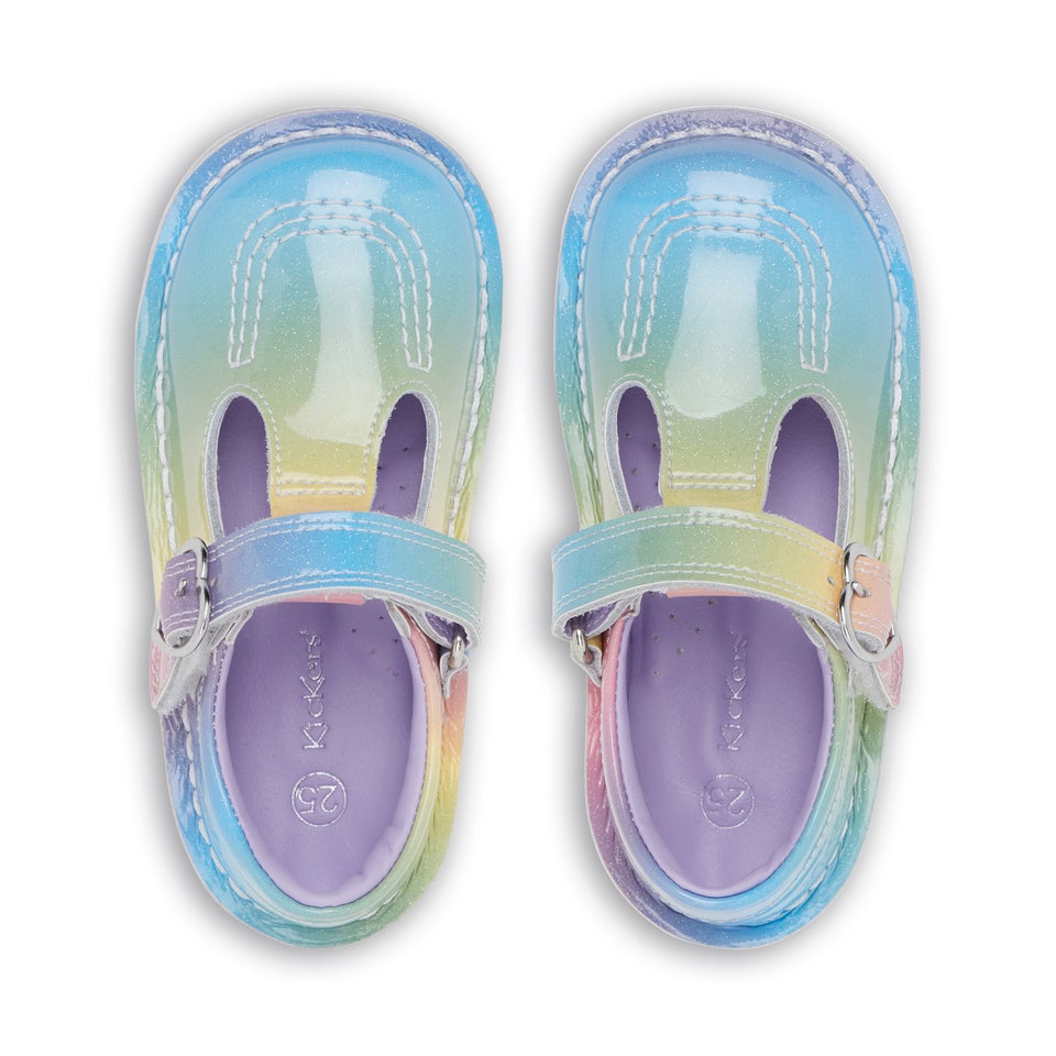 Infant Girls Kick T-bar Patent Leather Multi