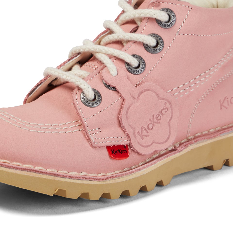 Junior Unisex Kick Hi Zip Nubuck Light pink