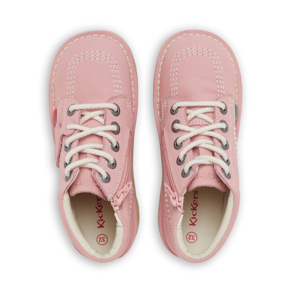 Junior Unisex Kick Hi Zip Nubuck Light pink