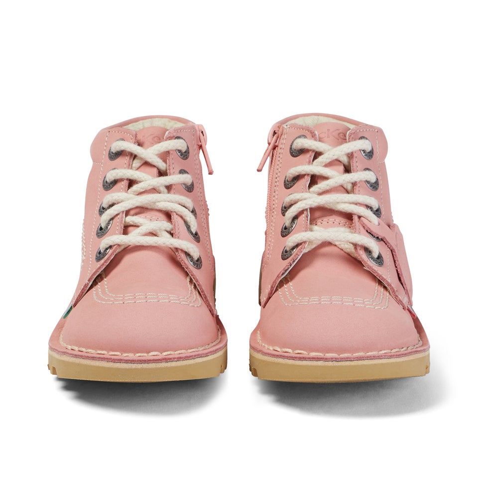 Junior Unisex Kick Hi Zip Nubuck Light pink