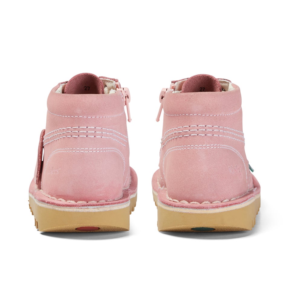 Infant Unisex Kick Hi Zip Nubuck Light pink