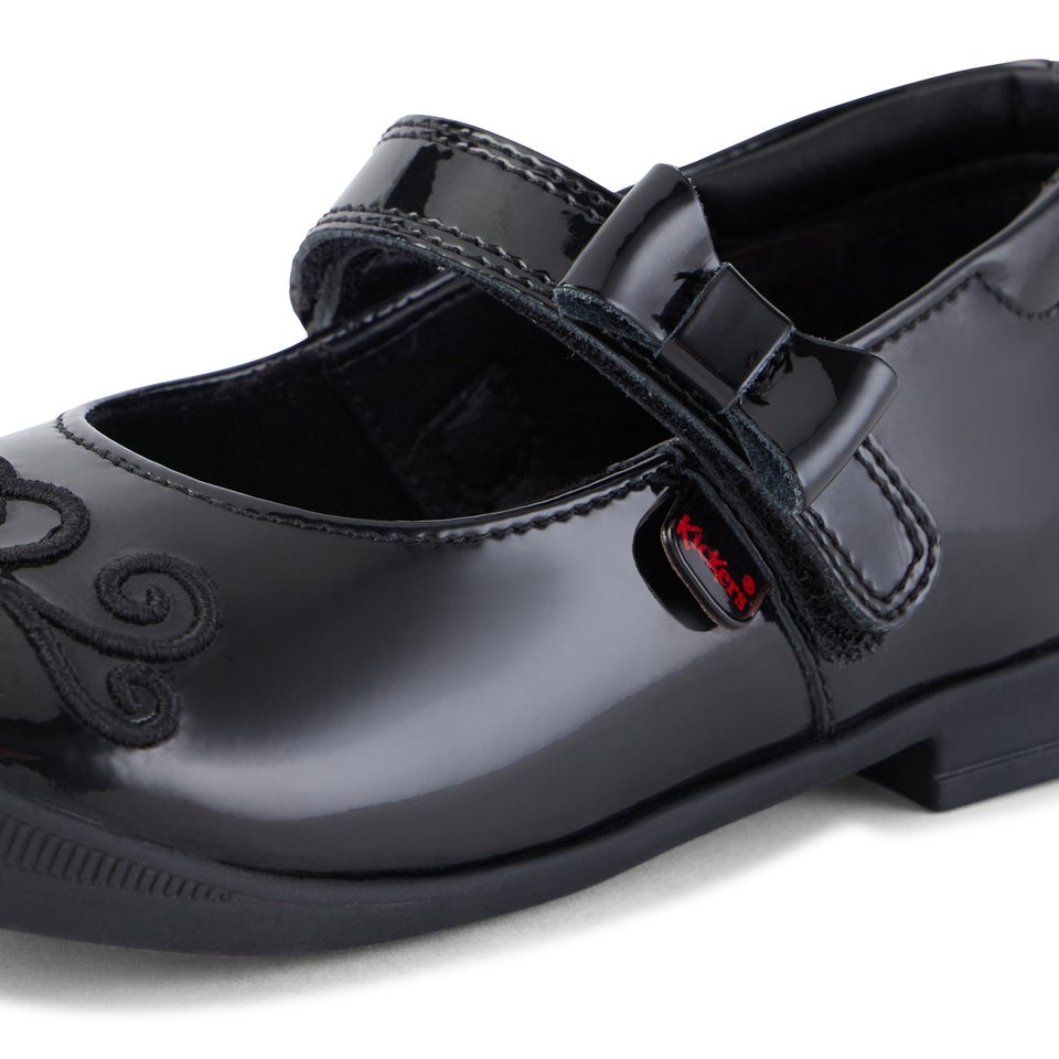 Infant Girls Bridie Heart Mj Patent Leather Black