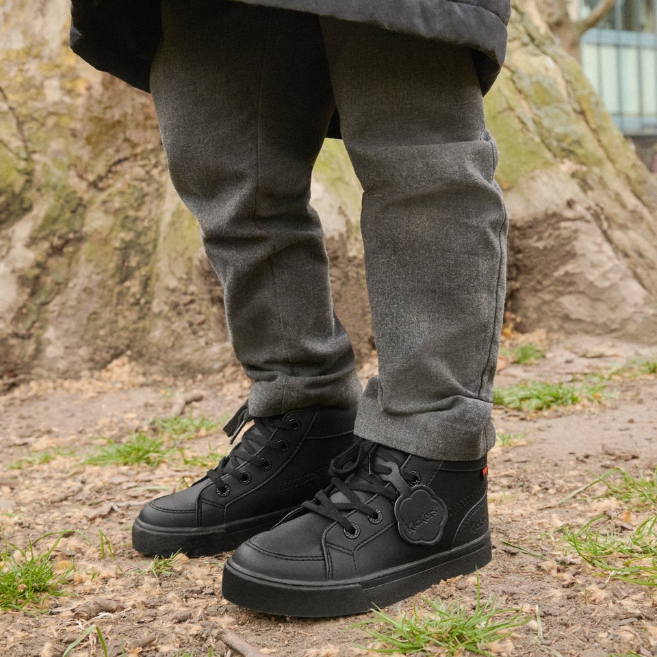 Junior Unisex Tovni Hi Leather Black