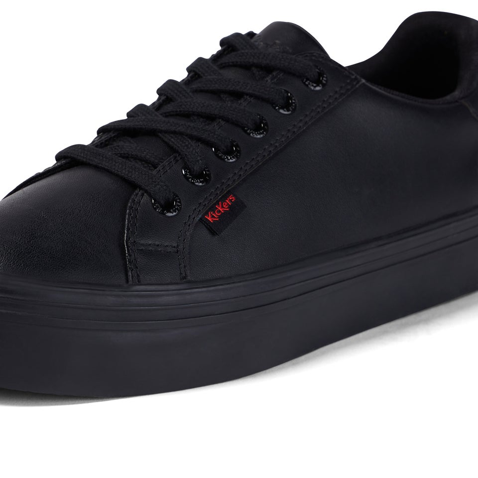 Adult Womens Tovni Stack Leather Black