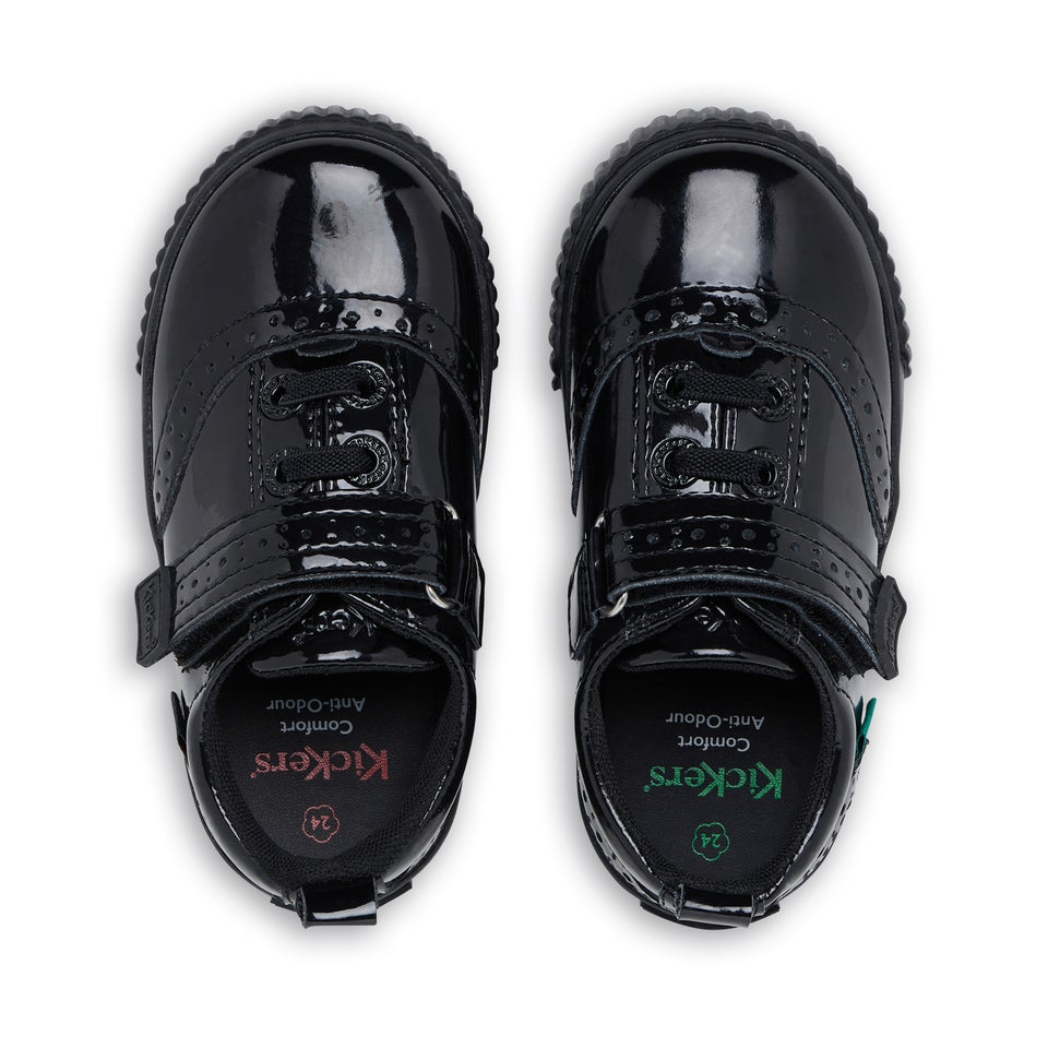 Infant Girls Tovni Brogue Shoe Patent Leather Black