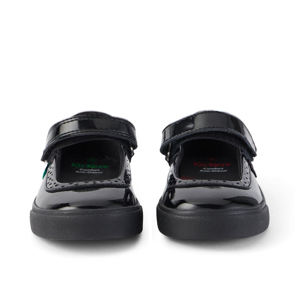 Infant Girls Tovni Brogue MJ Patent Leather Black